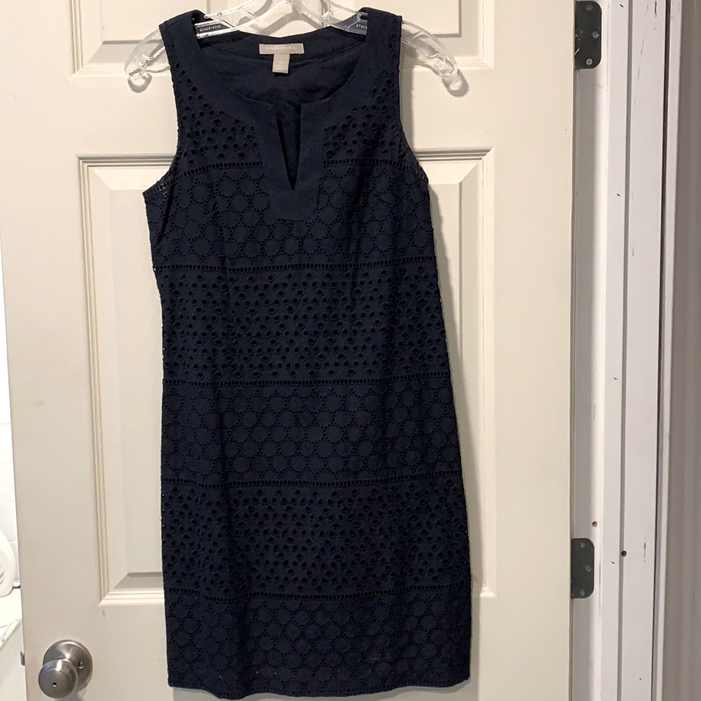 Banana republic Navy cotton sleeveless dress